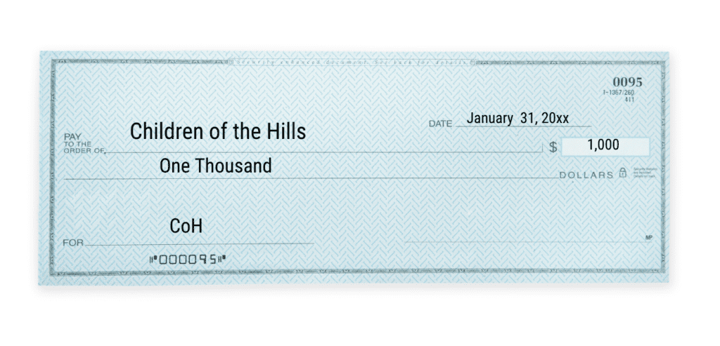 CoH operational costs donation check